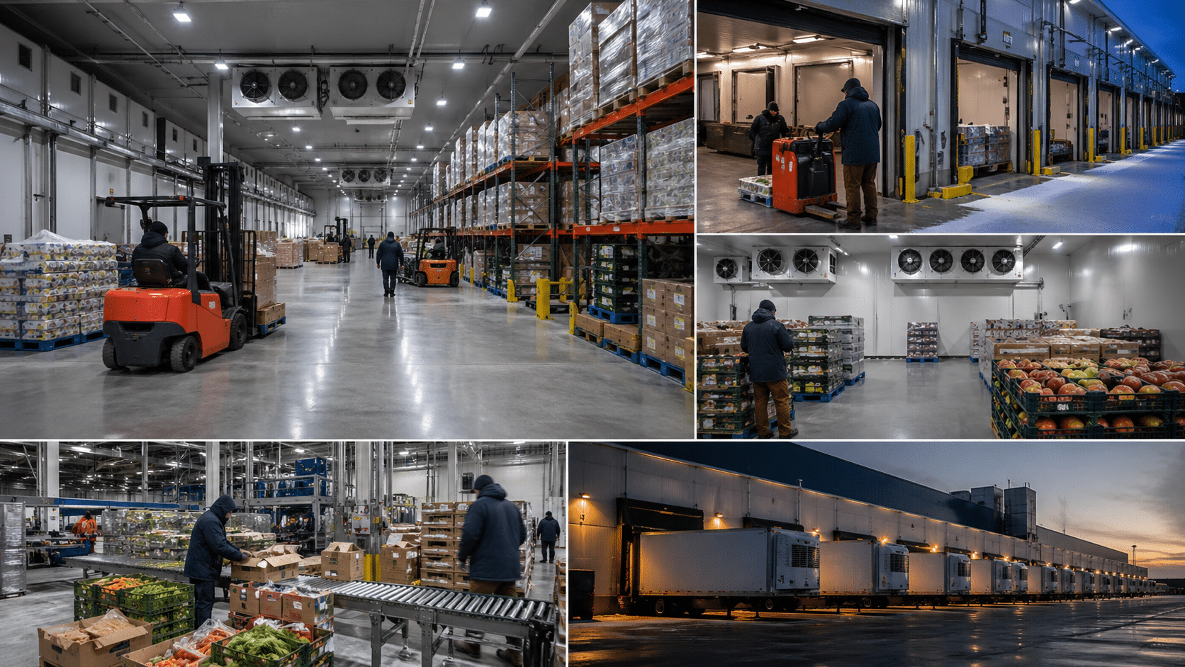 Cold storage logistics at dawn